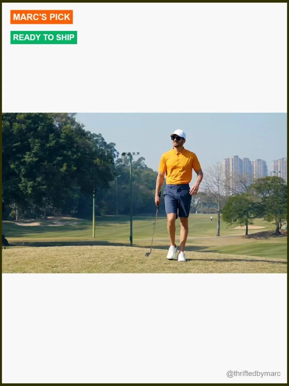 Men's 9-Inch Stretch Golf Shorts Quick Dry 6 Pockets Casual Hybrid